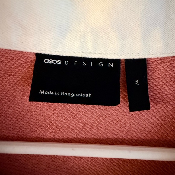[Moving Sale] ASOS DESIGN rugby polo sweatshirt in pink - Picture 4 of 4